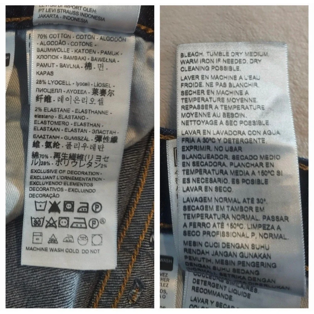 Levis Mens 513 Slim Straight Levis Flex Eco Performance Jeans Size 38/30